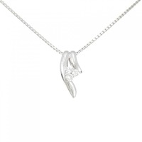 PT スリーストーン ダイヤモンド ネックレス 0.15CT