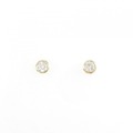 K18YG ソリティア ダイヤモンド ピアス 0.30CT