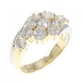 K18YG/PT ダイヤモンド リング 1.09CT
