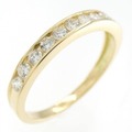 【リメイク】K18YG ハーフエタニティ ダイヤモンド リング 0.30CT