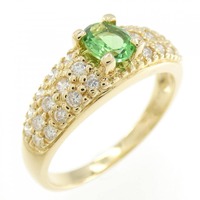 K18YG グリーンガーネット リング 0.37CT