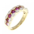 K18YG ルビー リング 0.89CT