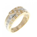 K18YG/PT ダイヤモンド リング 0.19CT