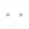 PT フラワー ダイヤモンド ピアス 0.20CT