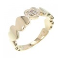 クミキョク ハート ダイヤモンド リング 0.05CT