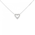 K18WG ハート ダイヤモンド ネックレス 0.20CT