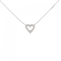 K18WG ハート ダイヤモンド ネックレス 0.20CT