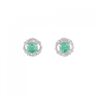 PT エメラルド ピアス 0.68CT