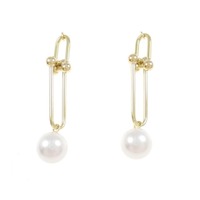 【新品】K18YG アコヤパール ピアス 7.5mm
