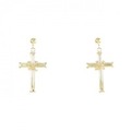 【新品】K18YG クロス ピアス