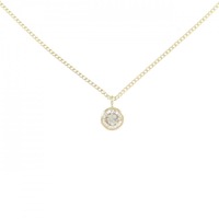 K18YG ソリティア ダイヤモンド ネックレス 0.25CT