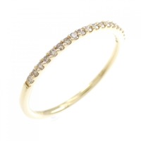 K18YG ハーフエタニティ ダイヤモンド リング 0.13CT