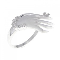 750WG ハンド ダイヤモンド リング 0.10CT