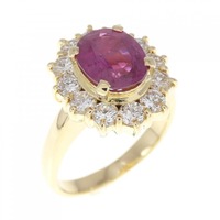 K18YG ルビー リング 1.74CT