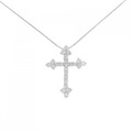 K18WG クロス ダイヤモンド ネックレス 1.00CT