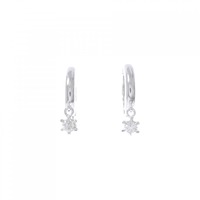 K18WG ダイヤモンド イヤリング 0.10CT