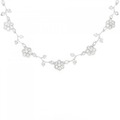 K18WG フラワー ダイヤモンド ネックレス 2.00CT