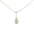 K18YG パヴェ ダイヤモンド ネックレス 0.578CT