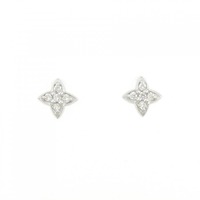 【新品】K18WG ダイヤモンド ピアス 0.10CT