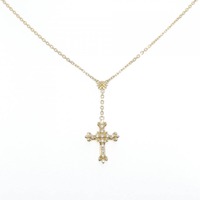 アーカー クロス ダイヤモンド ネックレス 0.10CT
