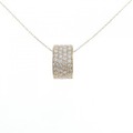 K18YG パヴェ ダイヤモンド ネックレス 1.00CT