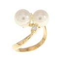 K18YG アコヤパール リング