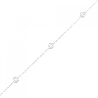 K18WG ダイヤモンド ブレスレット 0.12CT