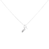 K18WG ハイヒール ダイヤモンド ネックレス 0.06CT