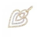 K18スリーカラー ダイヤモンド ペンダント 0.60CT