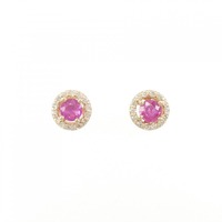 K18PG ルビー ピアス 0.68CT