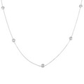 K18WG ダイヤモンド ネックレス 0.16CT