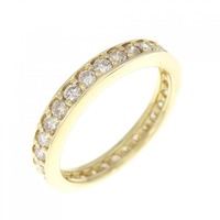 K18YG フルエタニティ ダイヤモンド リング 1.00CT