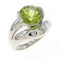 PT ペリドット リング 3.22CT
