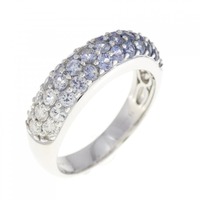 K18WG サファイヤ リング 1.36CT