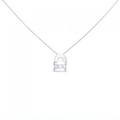 750WG ダイヤモンド ネックレス 0.24CT