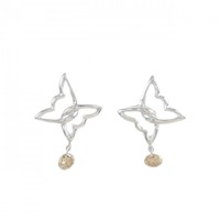 K18WG ダイヤモンド ピアス 0.30CT