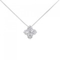 K18WG フラワー ダイヤモンド ネックレス 0.50CT