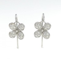 PT フラワー ダイヤモンド ピアス 0.40CT