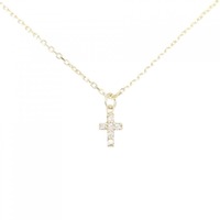 アガット クロス ダイヤモンド ネックレス 0.03CT