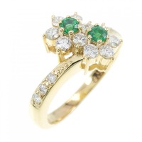 ミキモト フラワー エメラルド リング 0.09CT