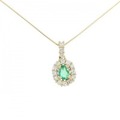 750YG/K18YG エメラルド ネックレス 0.31CT