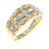 K18YG/PT/K18PG ダイヤモンド リング 0.20CT
