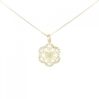 【新品】K18YG フラワー ダイヤモンド ネックレス 0.70CT