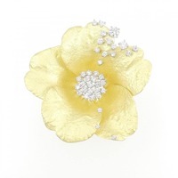 ミキミノル フラワー ダイヤモンド ブローチ 0.95CT