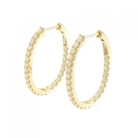 【新品】K18YG ダイヤモンド ピアス 1.000CT