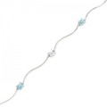 K18WG トルマリン ブレスレット 0.10CT