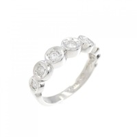 PT ダイヤモンド ピンキー リング 0.18CT