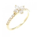 K18YG フラワー ダイヤモンド リング 0.48CT