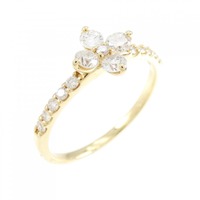 K18YG フラワー ダイヤモンド リング 0.48CT