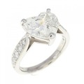 【リメイク】PT ダイヤモンド リング 2.587CT G SI2 ハートシェイプ